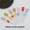 1Pcs Training Chopsticks for Kids Beginners Reusable Cute Kids Utensils with Non Slip Adjustable Finger Loops Dishwasher Safe