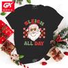 Weihnachtsschlitten-T-Shirt aus Baumwolle, Unisex, Damen, Cosplay-Kleidung, Streetwear, Kurzarm, Freizeit-Tops