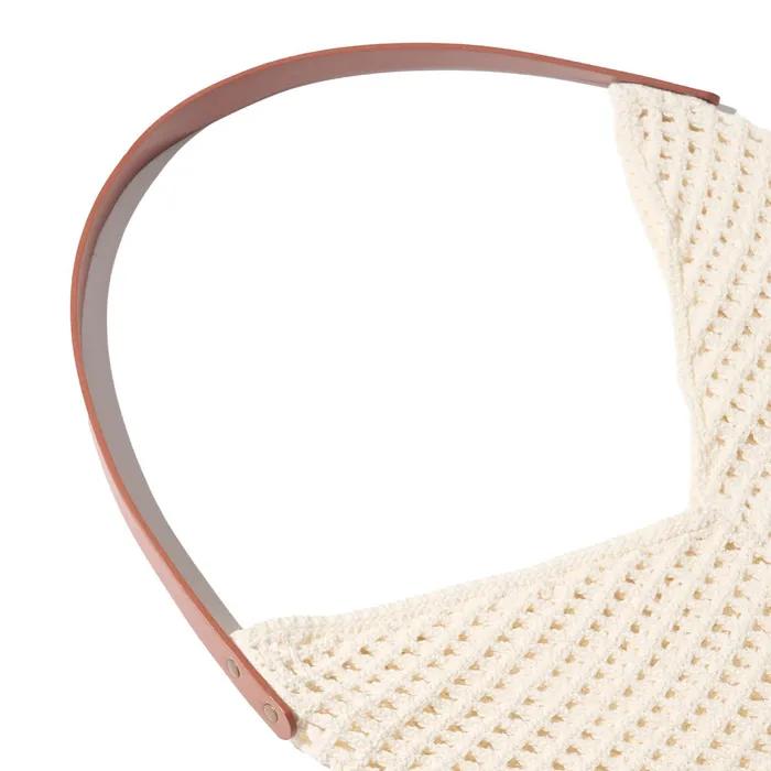 Rattan Mood Knit Shoulder Bag (Ivory)