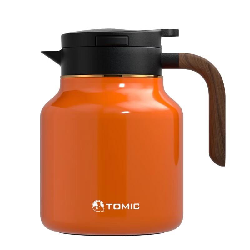 TOMIC Wood Handle Smart Stew Tea Pot