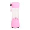 Portable Juicer Machine Pink Two Leaf Stainless Steel Blade Plastic 2000mAh Rechargeable Home Juicing Cup Blender Juicer