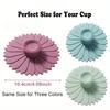 1pc Sunflower Silicone Cup Covers, Multicolored Silicone Lids for Mugs, Cups, Flexible Mug Covers, Hot Cup Lids for Coffee & Tea
