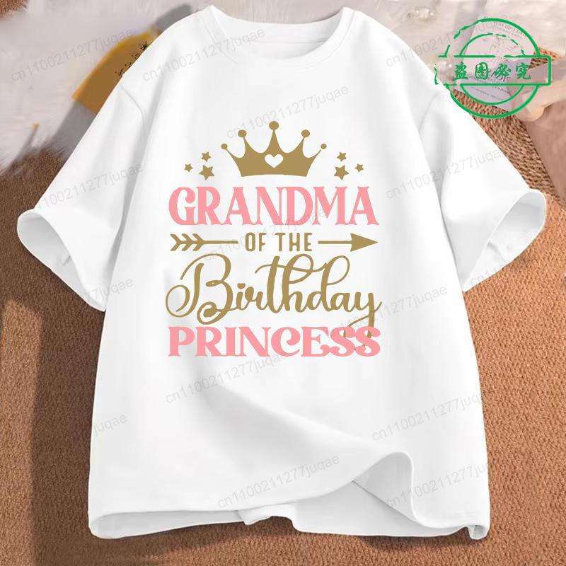 Family Matching Shirts Birthday Princess Family Party Outfits for Parents Kids Family Dad,mom of The Birthday Girl Tops Gift