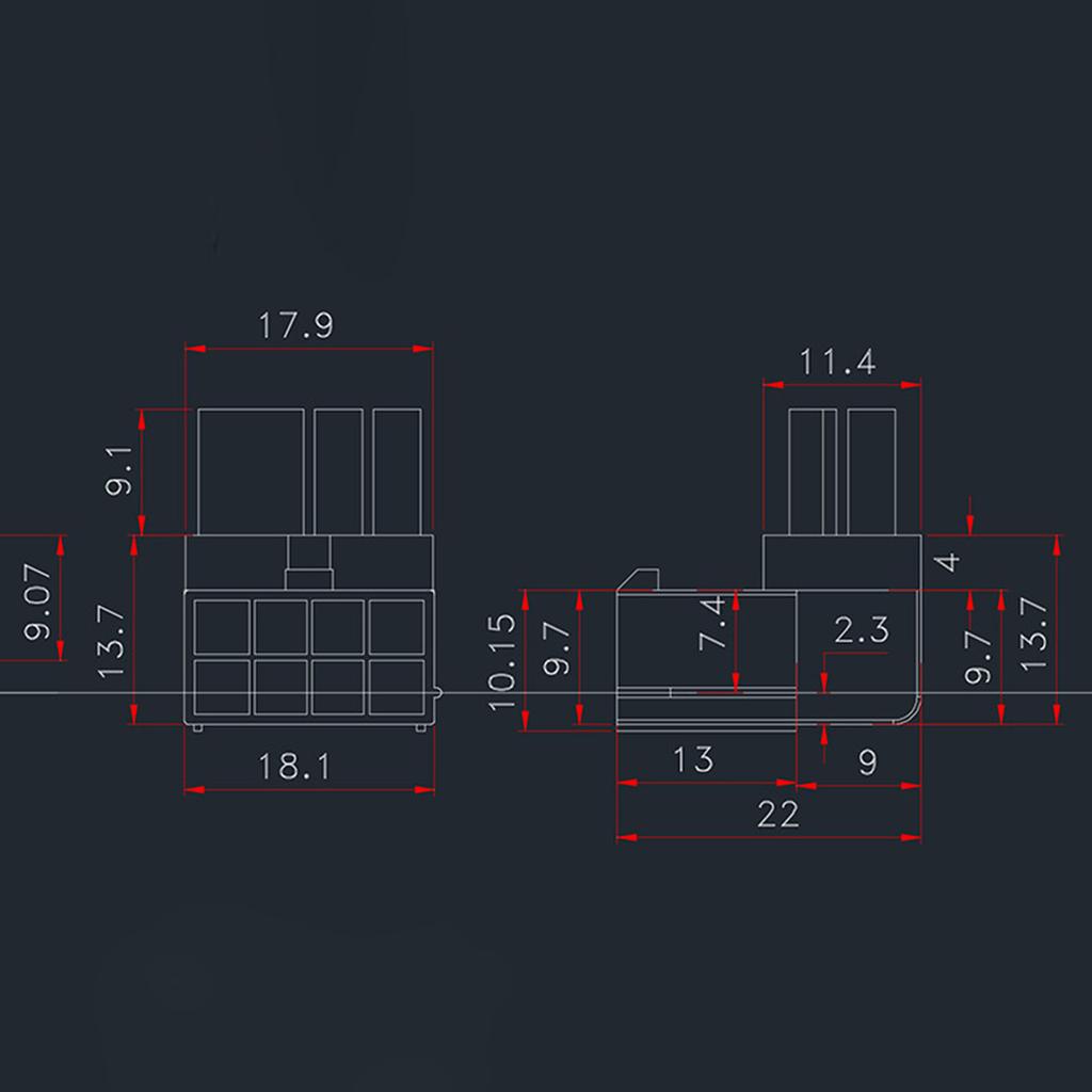 ATX GPU VGA PCIe 8Pin U zu 90 Grad Winkelanschluss Stromadapterplatine für Desktop-Grafikkarte Grafik-GPU-Adapter