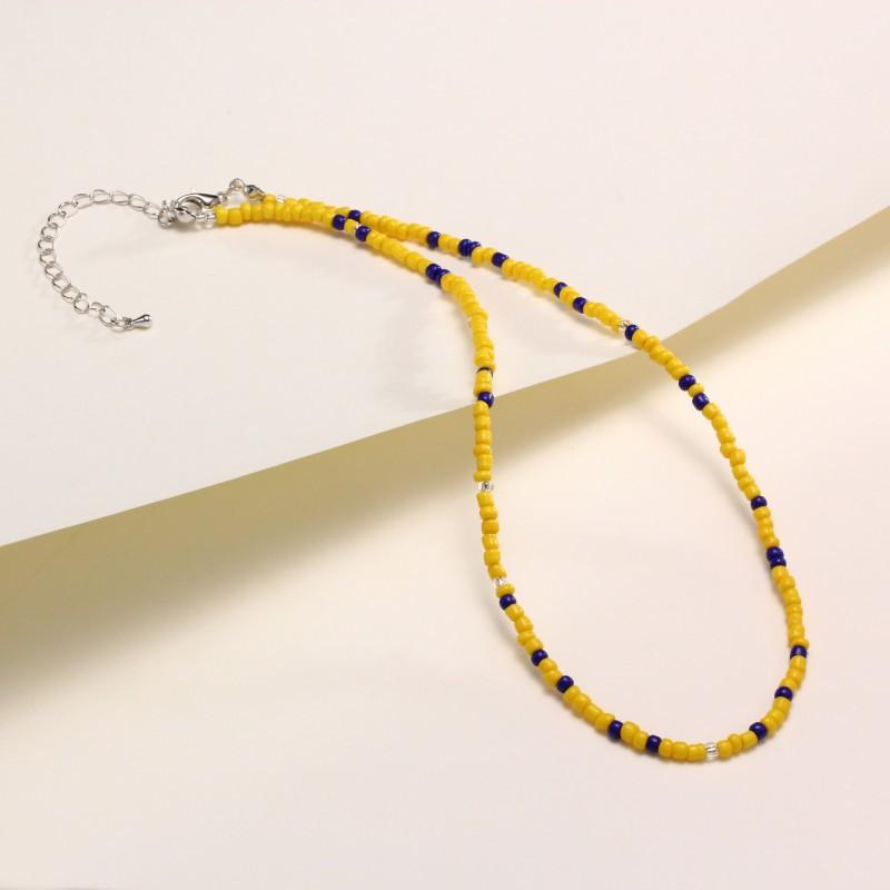 Neue Dopamin-Bonbonfarbe Reiskorn-Halskette, Böhmische Handgemachte Perlen-Halskette Schmuckzubehör