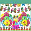 Summer Beach Party Supplies Set Cake Toppers Balloons Hawaiian Themed Decor