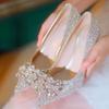 French Bridal High Heels With Crystal Embellishments For Wedding And Special Occasions
