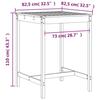 VidaXL Ensemble de bar de jardin 5 pcs gris bois de pin massif, ensemble de pub, ensemble de bar de patio, ensemble de table 3157771
