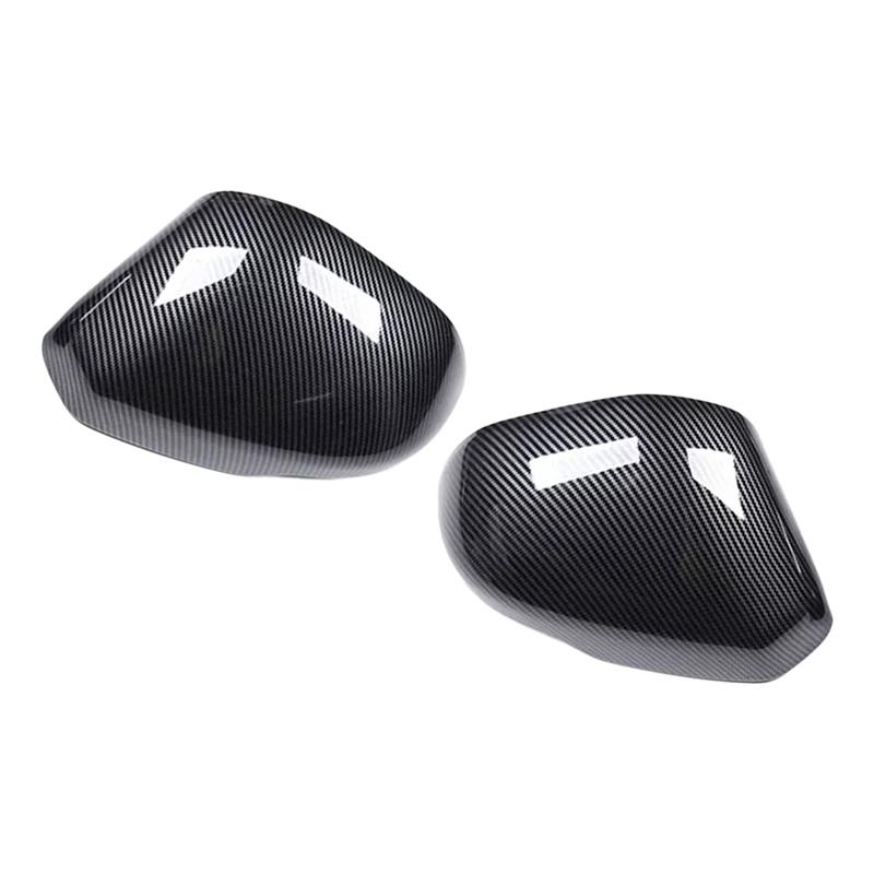 1 Pair Rearview Side Mirror Cover Cap Trim Fit for Honda CRV CR-V -2024 Black Carbon Fiber Style ABS Plastic