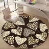 1pc Leopard Zebra Office Round Area Rug, Indoor Mat Suitable ForOffice, Under Office Chairs Bedroom Living Room Home Decor, Room Deco T276
