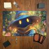 Golden Hat Dark Wizard TCG Playmat 35X60CM Magic Card Battle Mat Non-Slip Durable Stitched Edge Tabletop Playmat