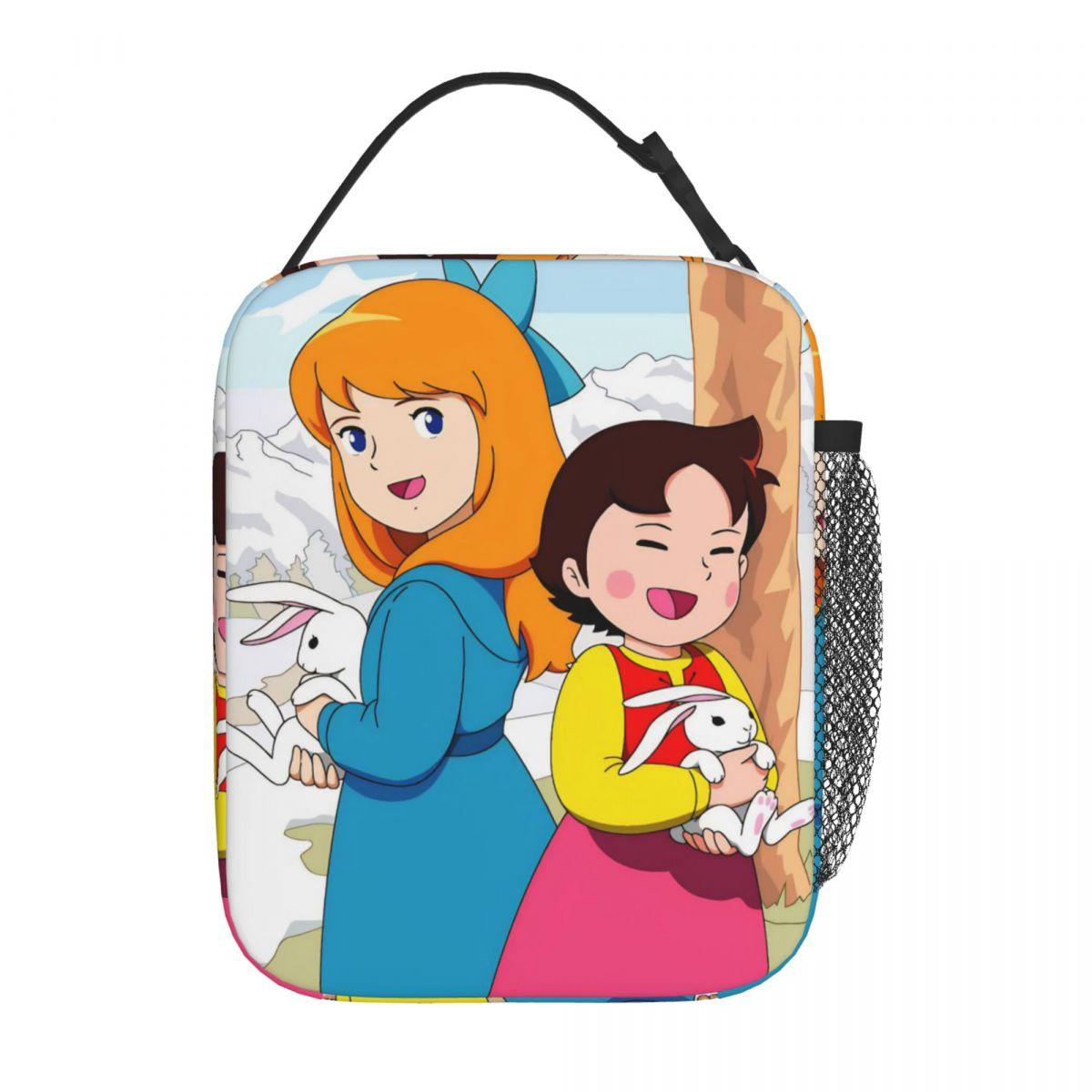 Heidi Cute Cartoon Insulated Lunch Bags Cooler Lunch Container Portable Tote Lunch Box Men Women Work Travel One Size