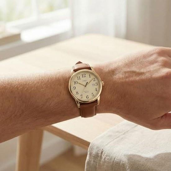 TIMEX Mens Womens Easy Reader Color Pop Gold x Brown TW2R62700 Watch