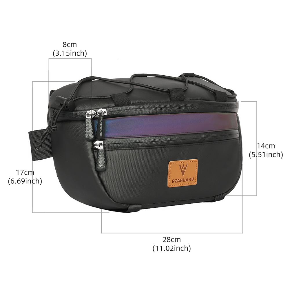3L Bike Handlebar Bag Bike Front Bag Multifunction Handlebar Storage Pouch Reflective Universal for Mountain Bike Road Bike