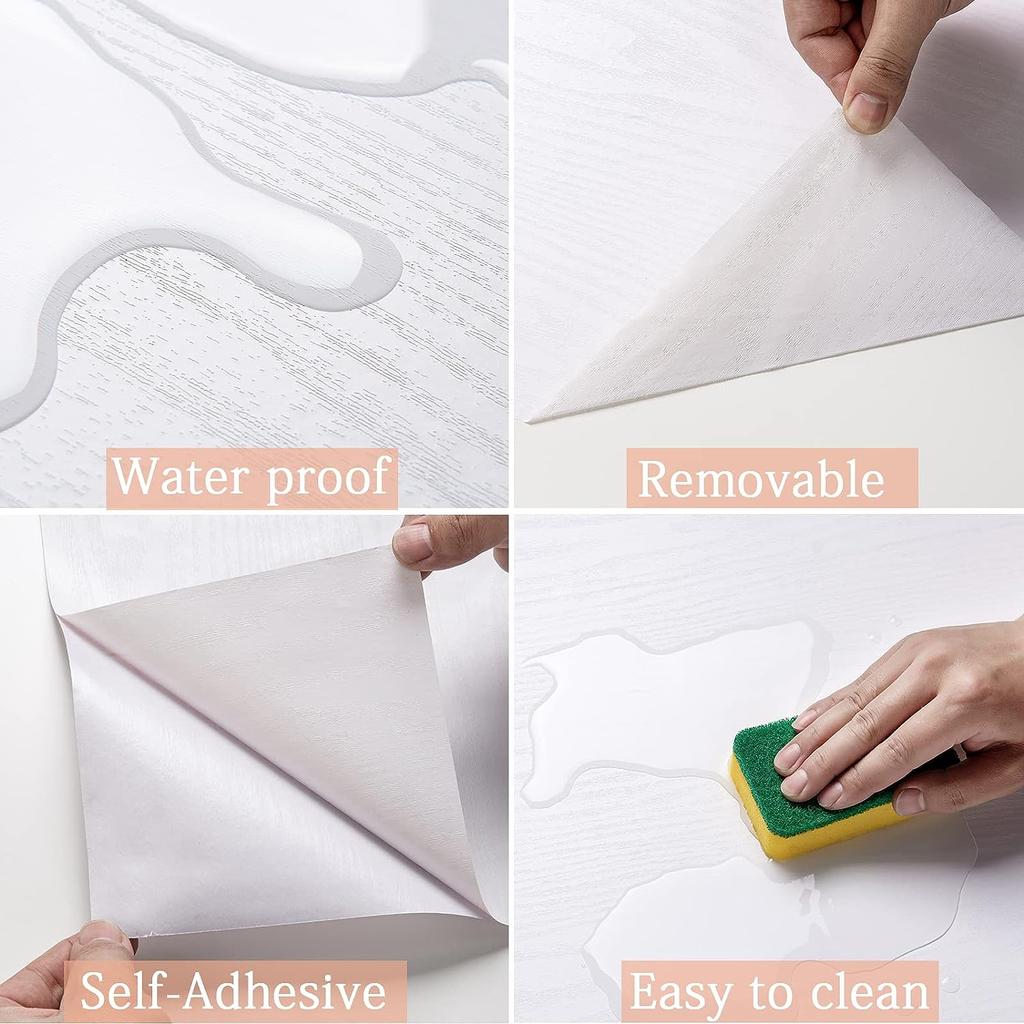 55cm Width Wood Grain PVC Wallpaper for Door Wardrobe Cupboard Table Furniture Waterproof Self Adhesive Stickers Home Decor Film