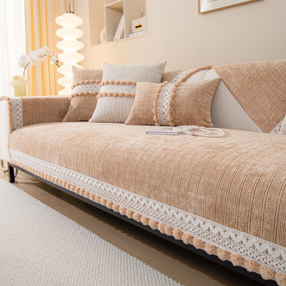 Fresh Chenille Sofa Cushion Four Seasons Universal Seat Cushions Blanket Non-Slip Sofa Cover Cover Cloth