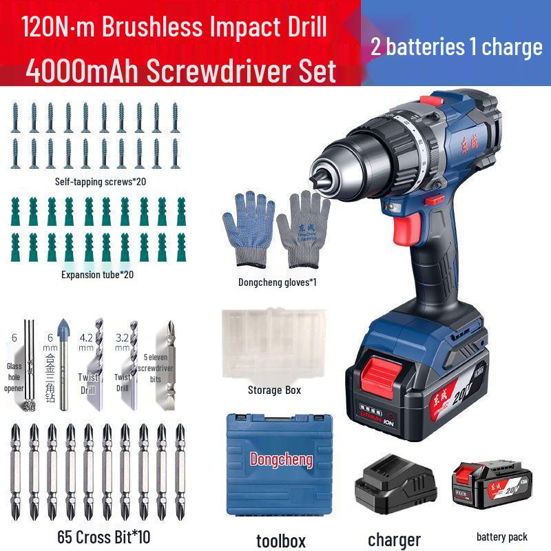 Dongcheng DCJZ03-13 Cordless Lithium-Ion Impact Drill CN Plug (adapter Included)