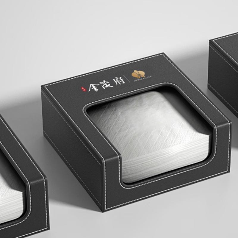 JWB Leather Square Tissue Box