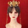 Chinese Style Bride Hair Crown Luxury Women Hanfu Hairpin Vintage Wedding Hair Crown  Jewelry Set