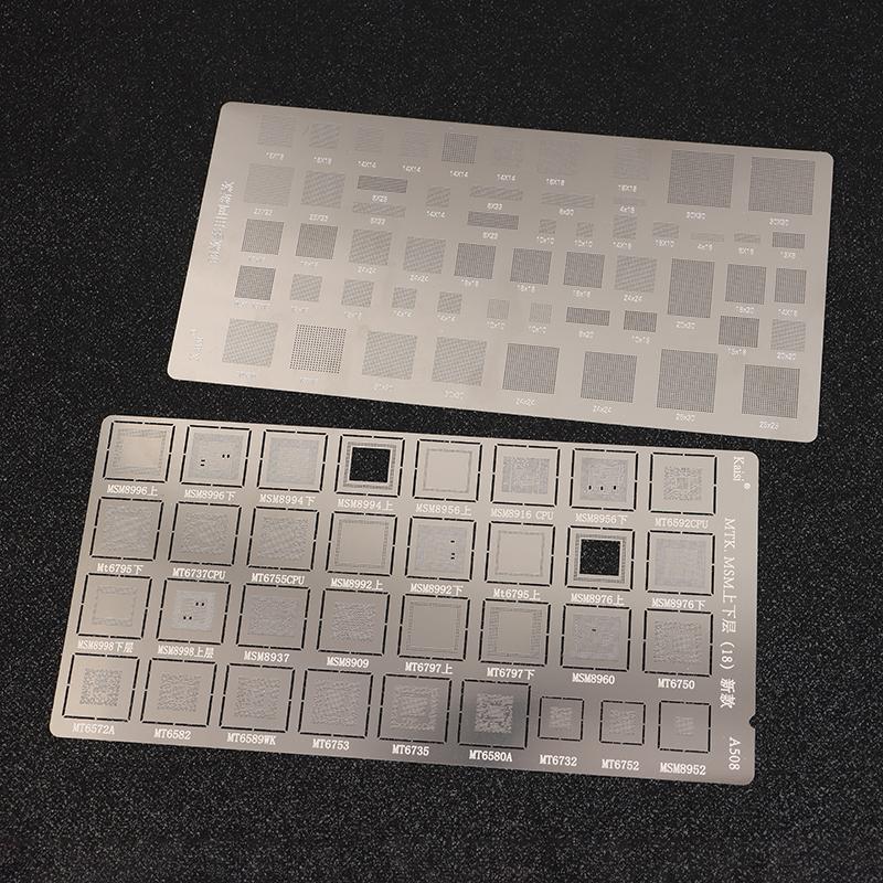 4Pcs Universal Bga Reballing Stencil For Mtk Msm Cpu Pm Power Ic Planting Soldering Net
