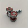 1pc Heavy-Duty Sliding Barn Door Roller - 4-Wheel Metal Crane Matte Surface Double-Wheel Track Holder for Smooth Sliding