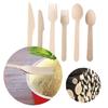 100 Pcs Wooden Utensils Disposable Cutlery for Outdoor Activities Gatherings