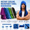 Outdoor Sports Cooling Hooded Towel U Shape Cold Neck Gaiter Quick Dry Headband for Gym Beach Camping Sun Protection