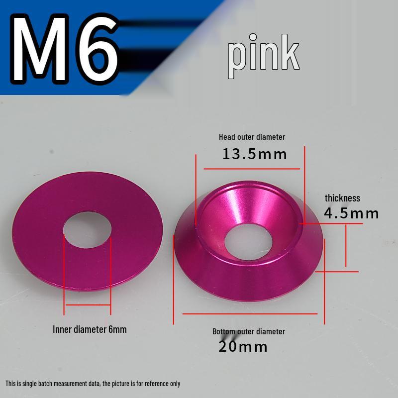 Eloxierte Aluminiumlegierung Senk-Präge-Flachscheibe