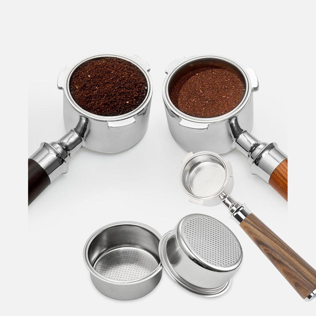 51mm Espresso Bottomless Portafilter with 3 Ports, Compatible with EUPA EC0680 and EC0685 Coffee Machines, Includes Stainless Steel Basket and Solid
