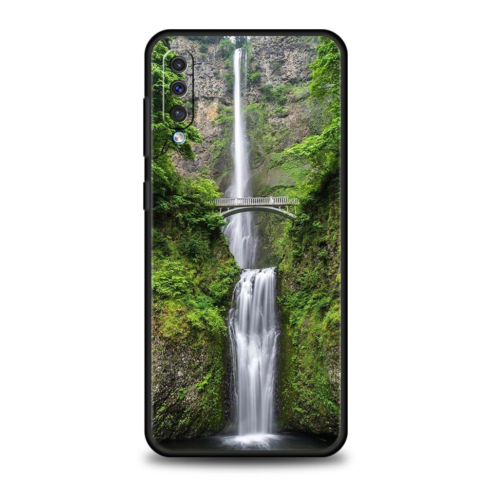 Waterfall Nature Trees Ship Case for Samsung Galaxy A52 5G A12 A70 A50 A40 A20s A30 A10s A20e A10 A22 A72 A32 A02 A42 A04S Cover