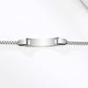 Personalisierter Edelstahl Schmuck Individuell Personalisierter Name ID Armband Mädchen Junge Neugeborene Kinder Geschenke Panzerkette Glied