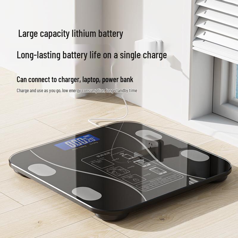 Smart Rechargeable Body Fat Scale - High-Precision Multifunctional Electronic Weight Scale for Home