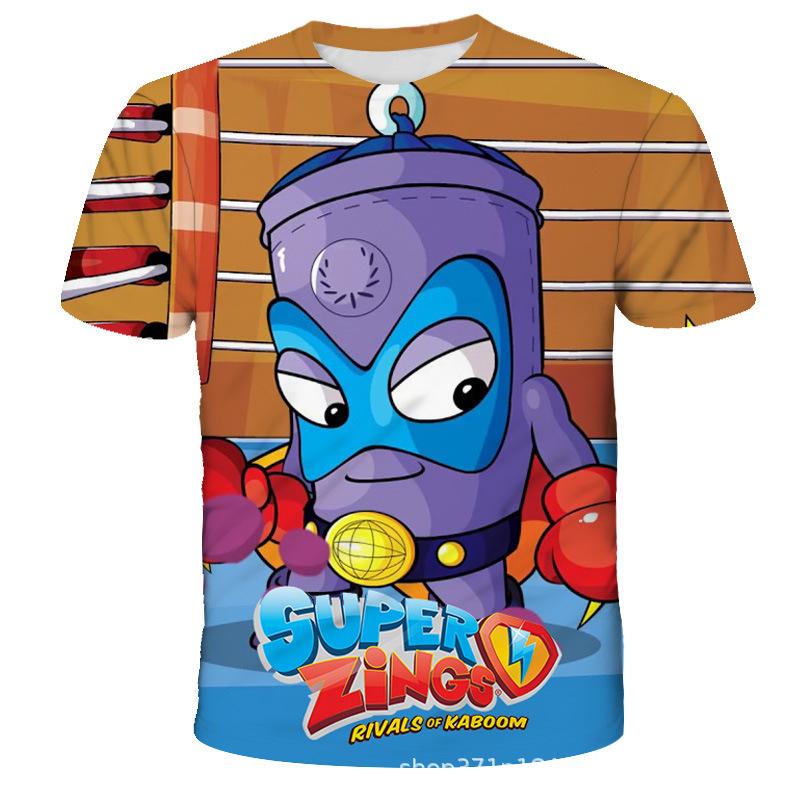 Cartoon Animation Printed Children's Clothing Top Fashionable Comfortable Short-sleeved Casual T-Shirts Boys