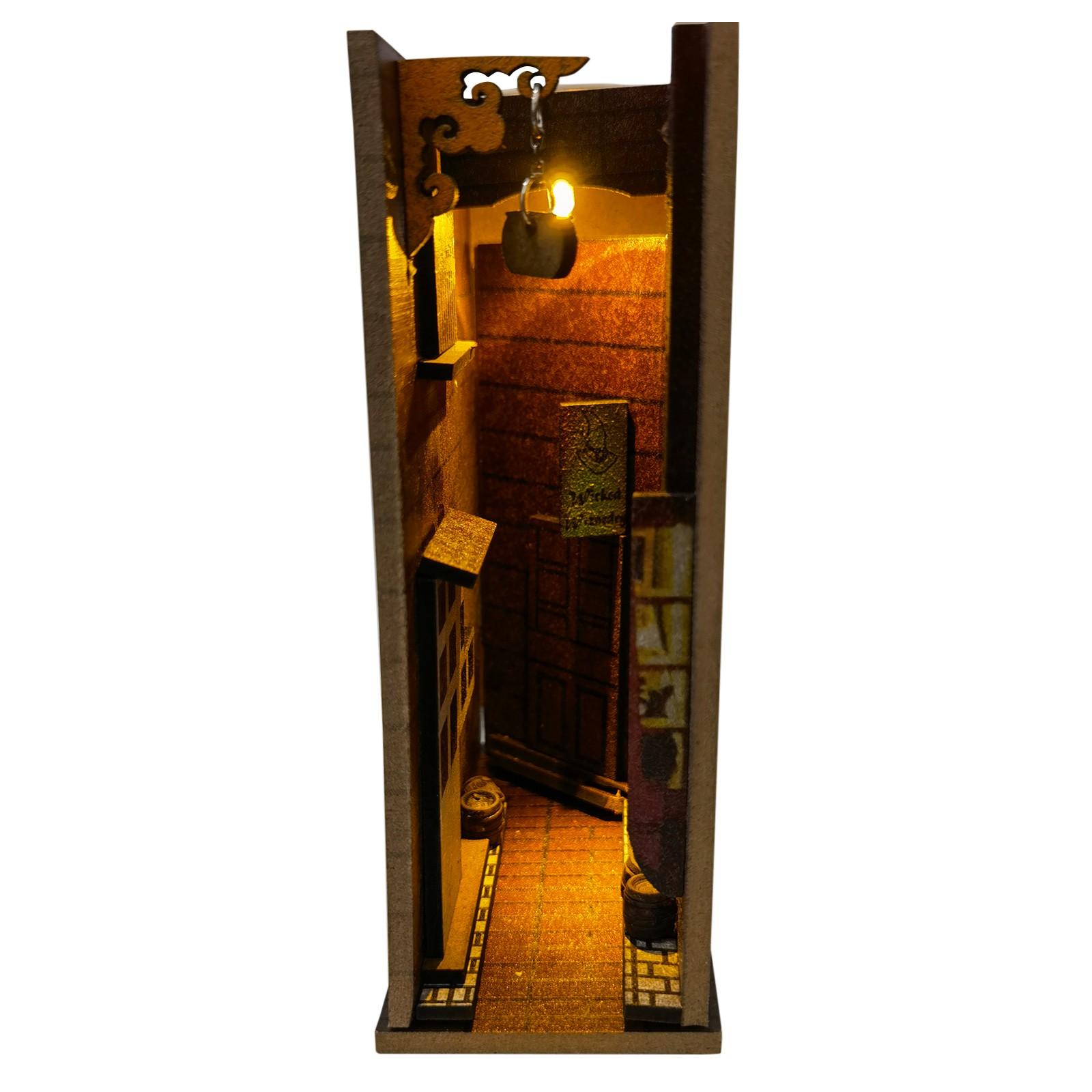 

Plug-in Bookshelf Decoration Miss The Book Holder Study Ancient Street Beach Nightlife Decoration