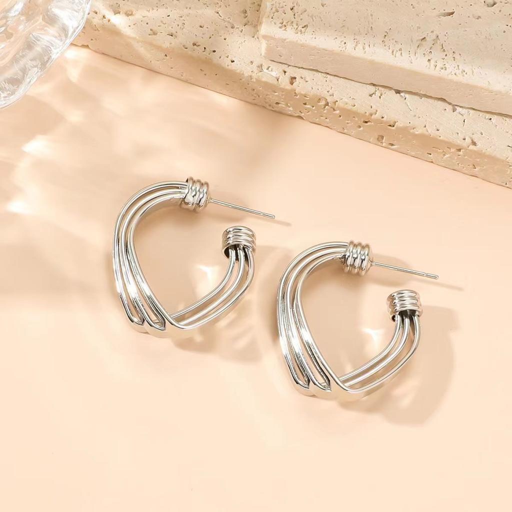 Popular simple earrings temperament high sense versatile earrings design sense jewelry