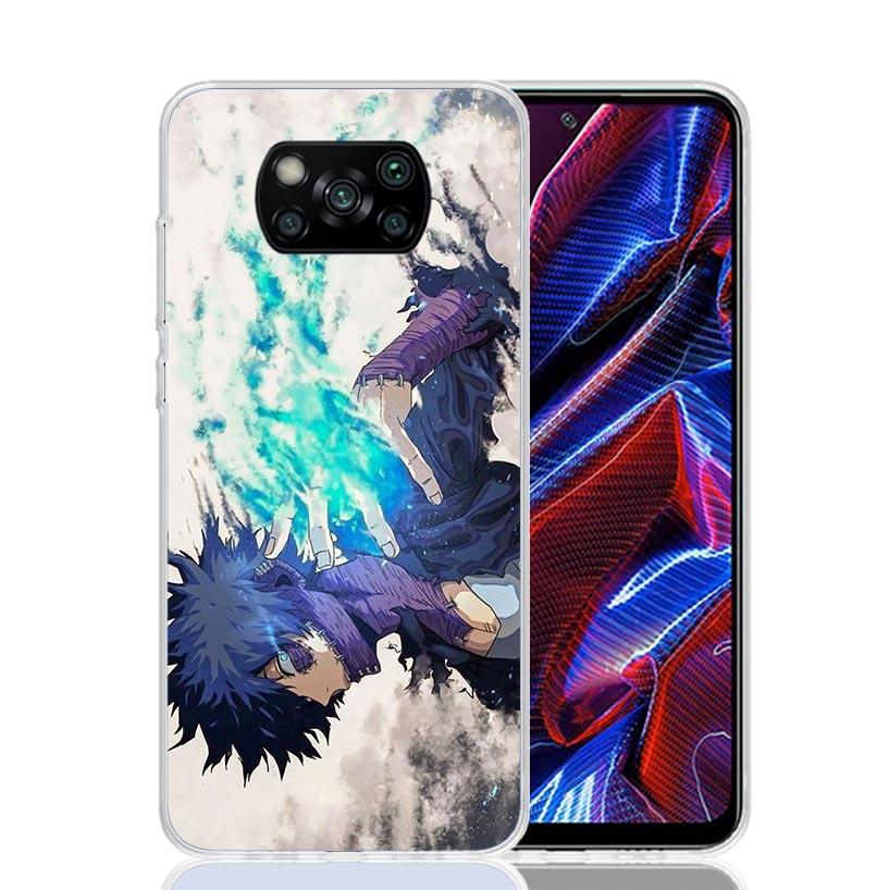 My Hero Dabi Bnha Case Phone Cover for Xiaomi Redmi Note 10 9 9S 8 8T 7 5 Pro Mi 12T 11T 10T 9T 12 11 Lite A3 A2 Trend Fundas Mi