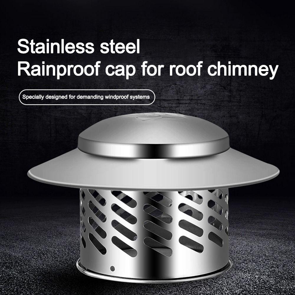 80/110/160/200mm Wand Frischluftauslass Winddichtes Dachrohr Ablufthaube Universelle Schornsteinhaube Rohr