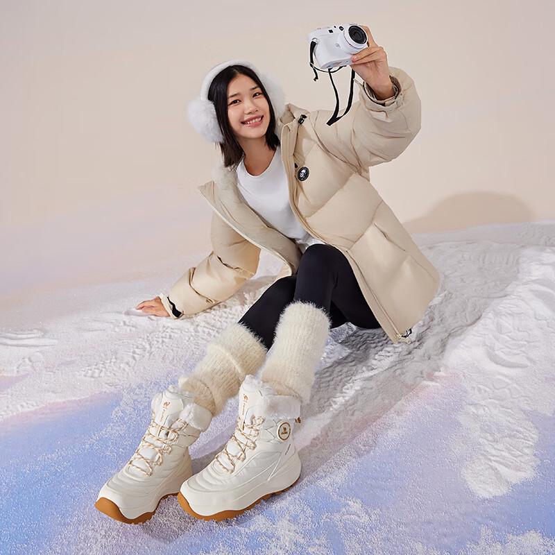 Camel Women's Plush Thick-Sole Snow Boots K25C02Q6055