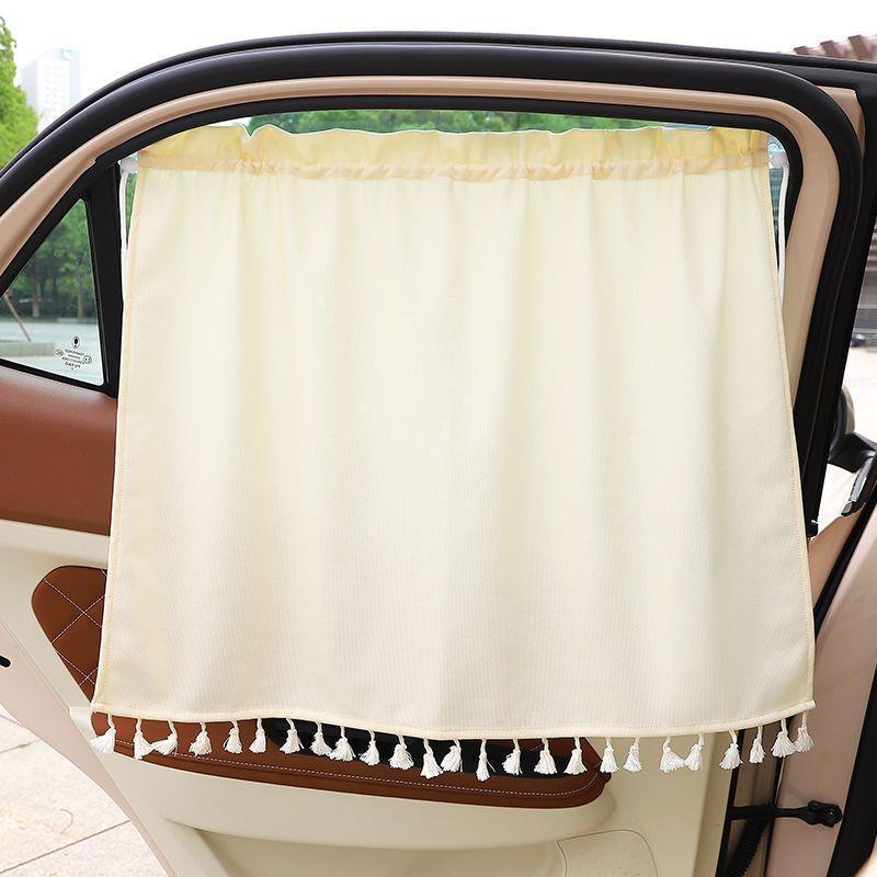 Car Privacy and Sunshade Curtain for Baby Sleep: Front & Rear Partition, Anti-Peep Interior, and Windshield Protection.