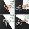 Stylish Twisted Brooch Pin Adornment Dainty Twisted Bowknot Lapel Pins Charm Delicate Brooch Jewelry for Women and Girls