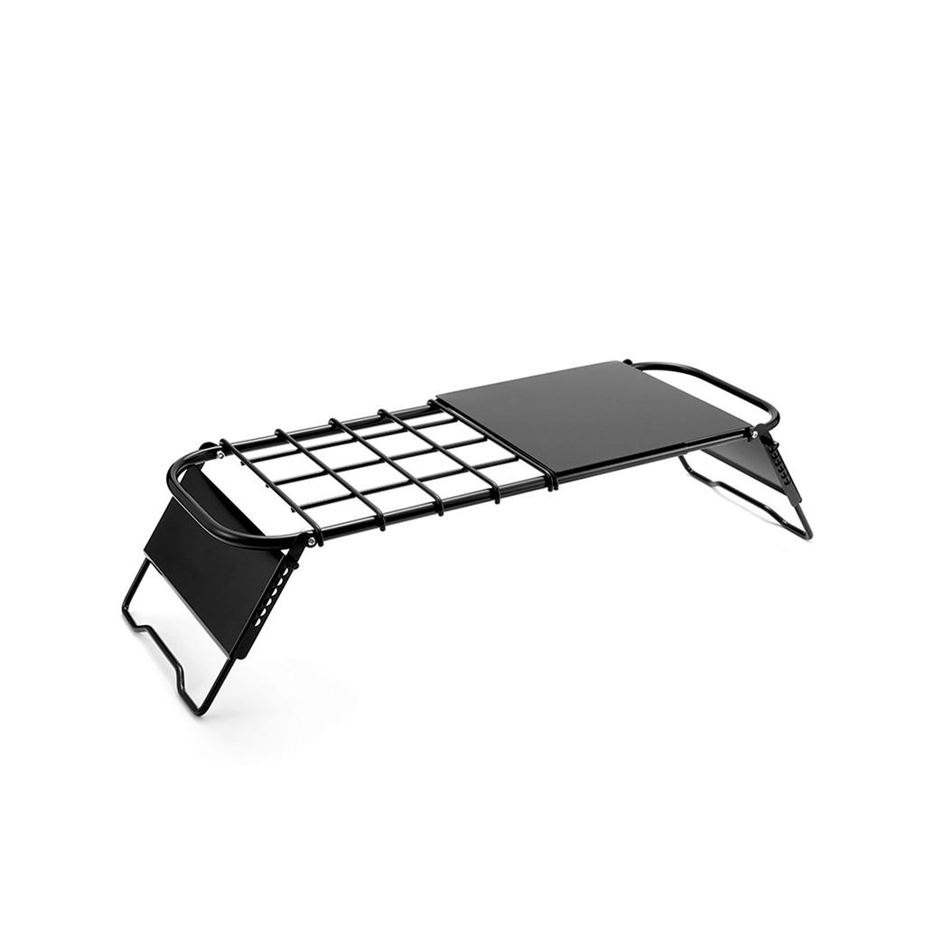 Opvouwbaar Kampvuur Grill Verstelbare Hoogte en Lengte Draagbare BBQ Stand voor Kamperen Opvouwbare Tafel