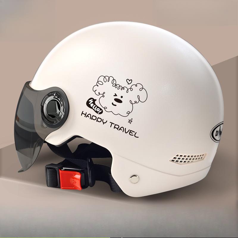 Electric Vehicle, Motorcycle, Women's Summer Battery Car, Half Helmet, Men's Four-season Universal Safety Helmet