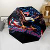 1PC Custom Name American Eagle Flag Art Automatic Folding Umbrella Compact Travel Umbrella for Men & Women, Ideal Gift for Christmas, Birthdays, Hallo