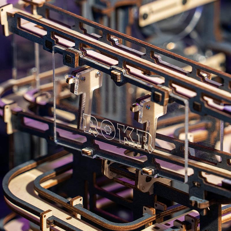 ROBOTIME ROKR 3D Wooden Puzzles for Adults Marble Run Model Building Kit(LGA01 Marble Night City)