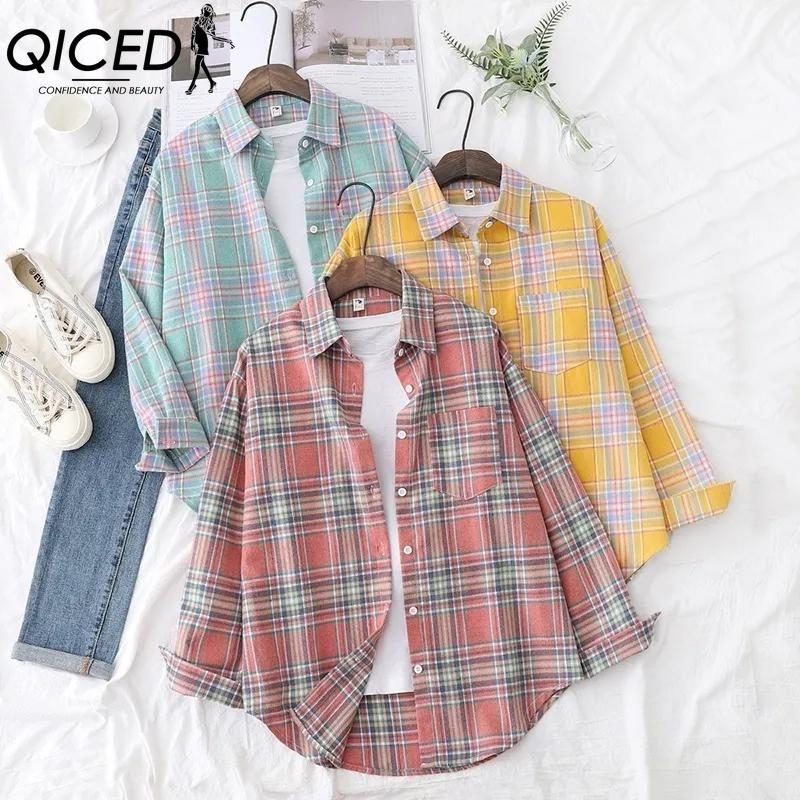 QICED Mote dame avslappet langermet POLO-hals bluser og skjorter