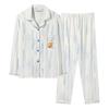 Premium Pajamas Women's Spring and Autumn Thin Long-sleeved Trousers Simple Casual Women's Loungewear Two-piece Set Can Be Worn Outside