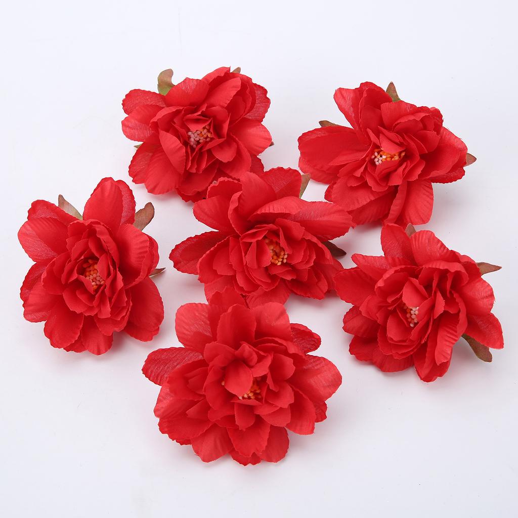 5/10Pcs Pink Rose Artificial Flowers Heads Silk Fake Flower For Birthday Party Wedding Decoration Home Decor Garland Accessories