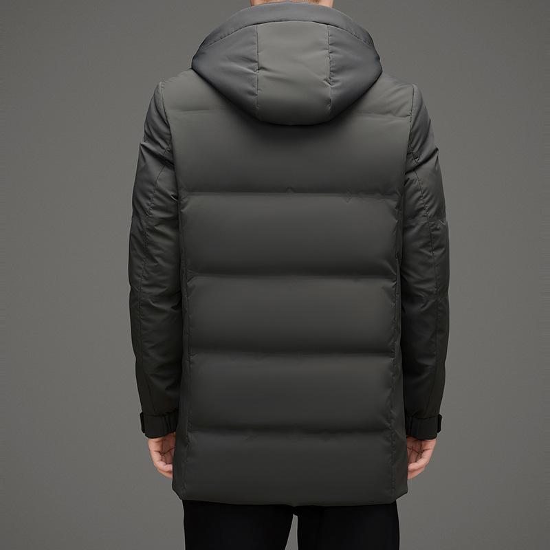Thickened Down Jacket Men's Winter New Style Mid-length Outdoor Hooded Down Jacket Men's Jacket