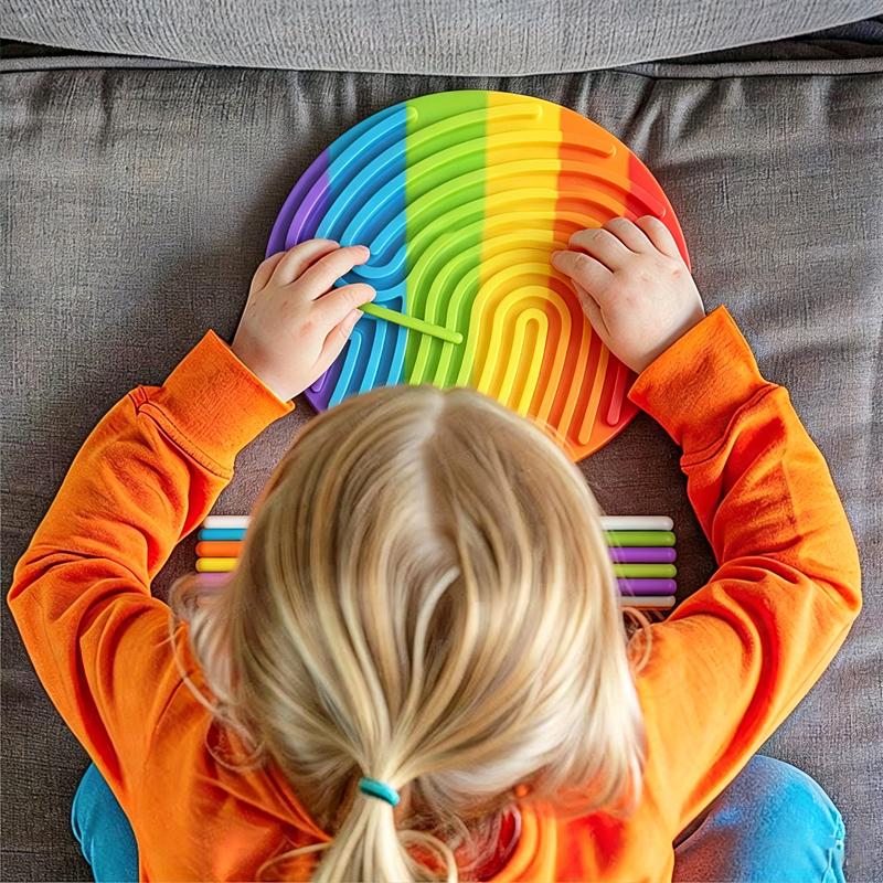 Sensory Activity Board Silicone Fidget Toy Calming Down Quiet Stress Anxiety Adhd Best Gifts For Kids Boys Girls