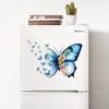 Butterfly Flower Wall Stickers, Self-Adhesive Removable Decals for Bathroom Toilet, Wardrobe, Bookshelf Background Wall Decor